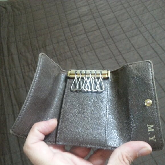 Vintage LV Louis Vuitton Damier Ebeine Key Holder Case  Unisex Men's Women's - Picture 4 of 16